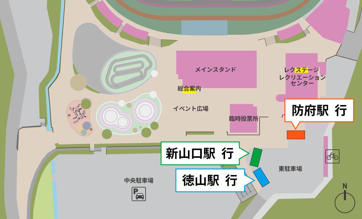 バス停車位置　復路